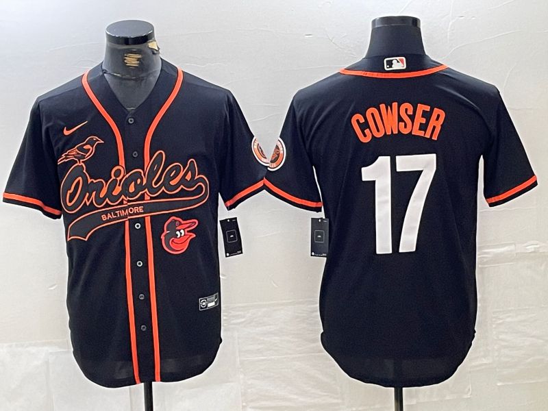 Men Baltimore Orioles #17 Cowser Black Jointly 2024 Nike MLB Jersey style 3->baltimore orioles->MLB Jersey